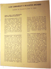 Newsletter for law librarians